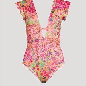 Free People Roopa Pemmaraju Beth Richards Sophia Purple Garden one piece M NWT